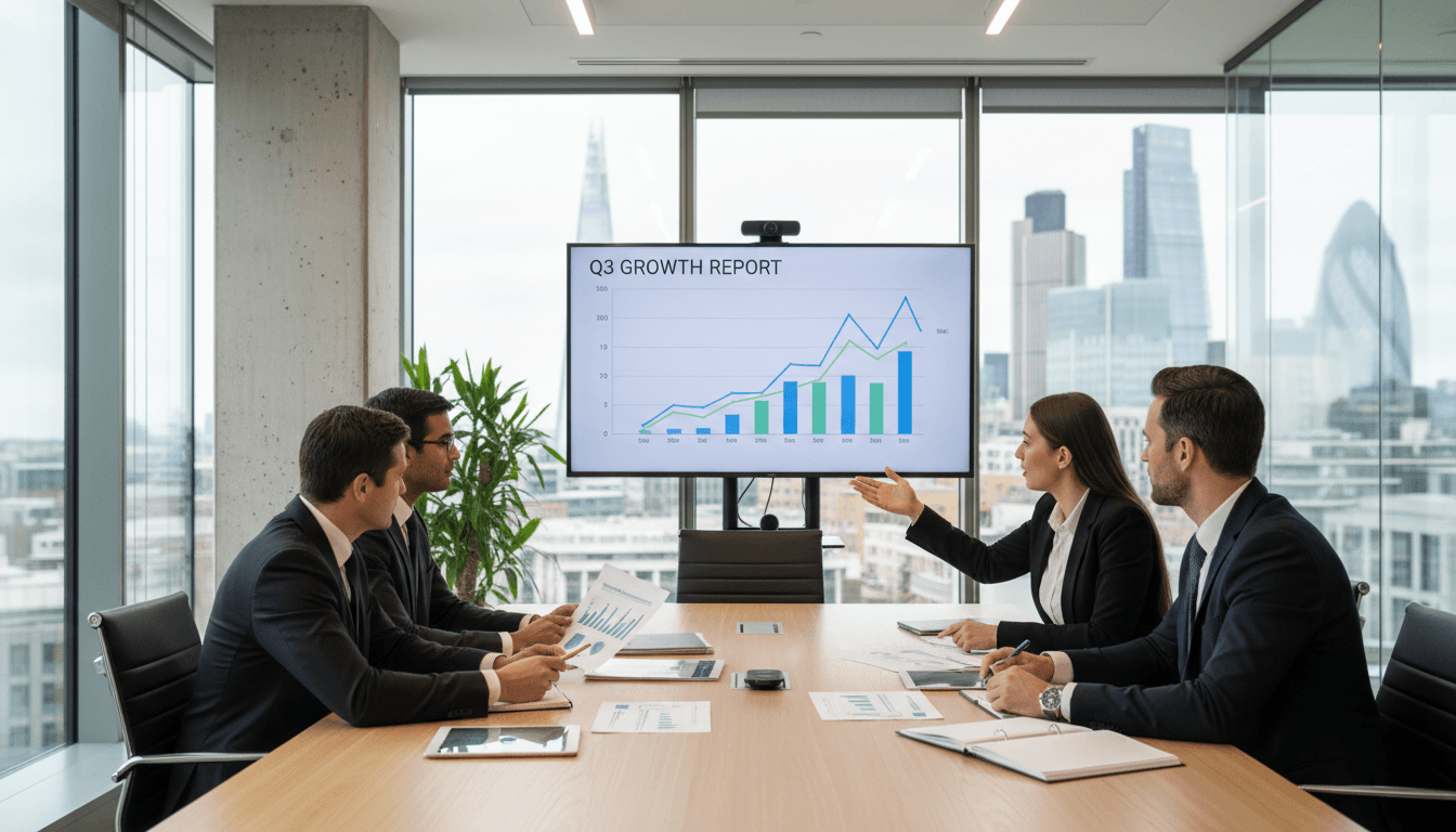 Business professionals in a consultation meeting reviewing financial documents