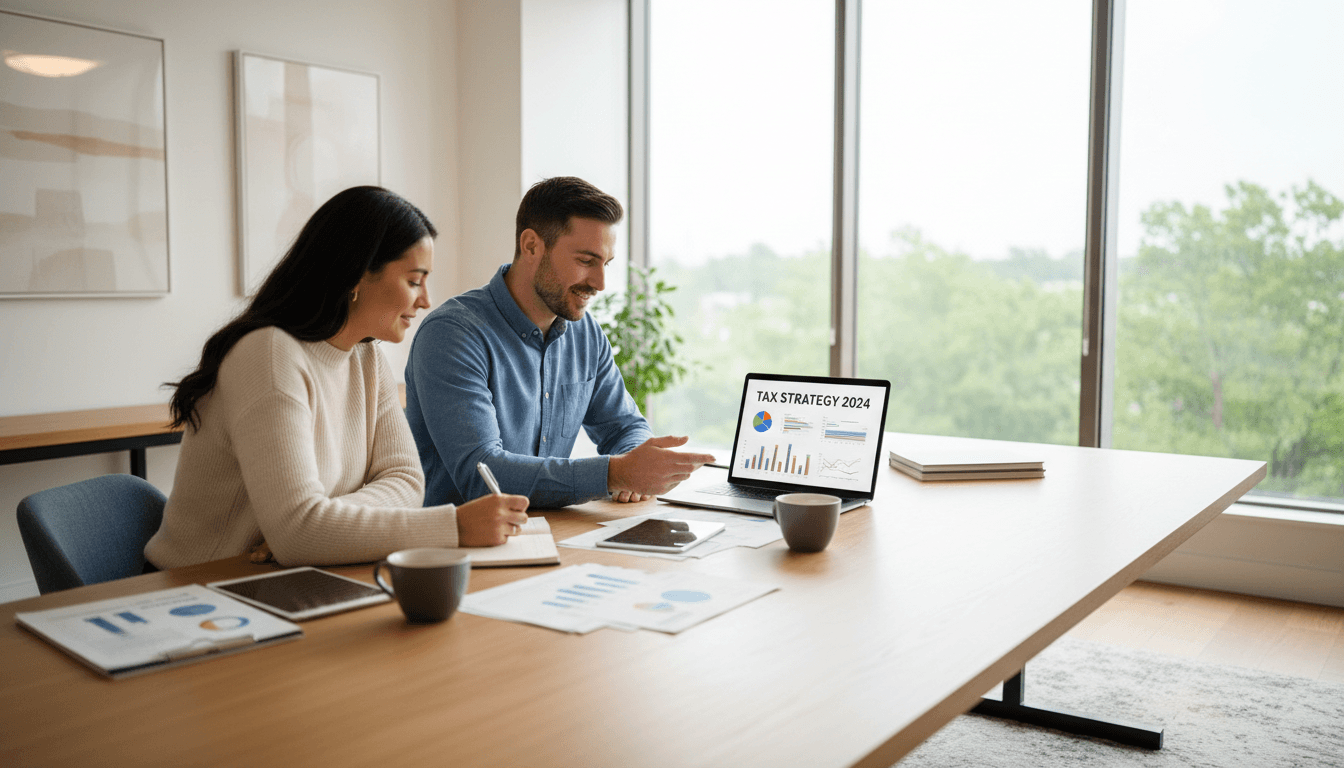 Professional business adviser meeting with a client in a modern bright office